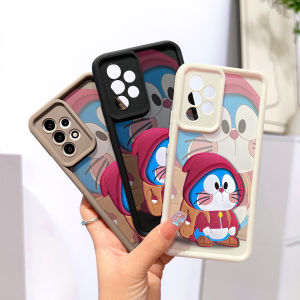 Hontinga Cute Red Coat Doraemon Case For Honor 90 50 Pro 20 8X 90 Pro 9X Magic 5 Pro X9 5G Case Soft Original Square Ladder Silicone Camera Protection Shockproof Rubber Cases Phone Casing Softcase Top Seller