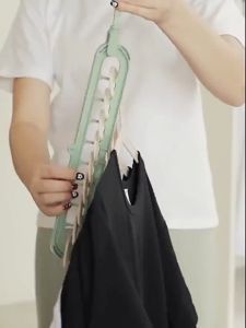 Móc phơi đồ Móc treo quần áo 9 lỗ thông minh xoay 360 độ tiết kiệm không gian