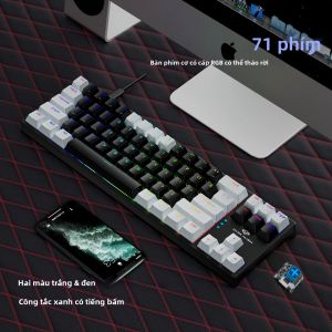 Bàn Phím Cơ Có Dây NexusClick K710 Có Đèn Nền RGB Công Tắc Màu Xanh Dương Có Thể Thay Thế Nóng Keycap Có Thể Tháo Rời Bàn Phím Chơi Game Type-C Dành Cho Máy Tính Để Bàn Và Máy Tính Xách Tay