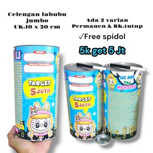 CELENGAN TARGET LABUBU VIRAL JUMBO FREE SPIDOL BUKA TUTUP ATAU PERMANEN / CELENGAN VIRAL TERMURAH