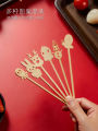 Cute Mini Bamboo Skewers Fruit Stick Children Creative Cartoon Ice Candy Apple Sticks Fruit Fork Sugar Coated Apple Tools. 