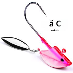 PROBEROS 10pcs 3g - 57g JIG HEAD Hooks 3D เหมือนจริงตา Barbed SHARP เหยื่อตกปลาน้ําเค็ม Pesca อุปกรณ์ตกปลาขายส่ง