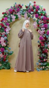 ABAYA RUMAISA BY VASYA S M L XL CANTIK SIMPLE MODIS OOTD LEBARAN REMAJA DEWASA
