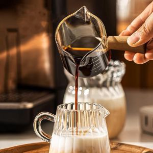 1pack Glass Measuring Cup with Handle Double/Sigle Spout Glass Measuring Cup with Dual Scale Clear Milk Coffe Measuring Cup