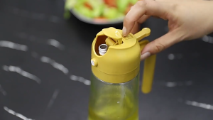 600ml Glass Bottle Oil Sprayer for Cooking 2 in 1 Olive Oil Dispenser Kitchen Oil Mister Botol Kaca Spray Minyak