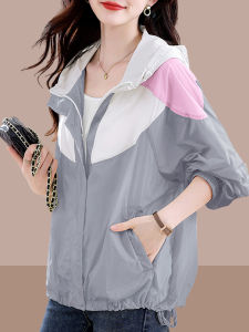 เสื้อแจ็คเก็ตกันแดดสำหรับผู้หญิง ฤดูร้อน 2025 เสื้อคลุมกันแดดบางระบายอากาศได้ดี เสื้อคลุมกันแดดกลางแจ้งสำหรับผู้หญิงไซส์เล็ก