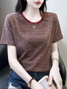 HUAXUNRAN | Fashionable Loose-Fitting Womens Short Sleeve T-Shirt
