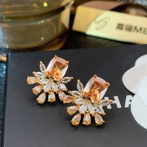 MESU.ACC | Luxury Glam Full Crystal Flower Tassel Earrings