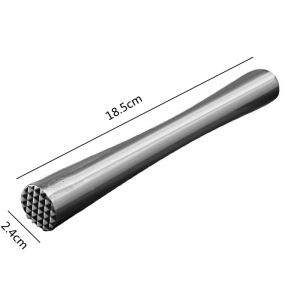 1Pc Cocktail Muddler Mixing Stick  Stainless Steel Cocktail Muddler Home Bar Bartender Fruit Muddler Crushed Ice Tool Barware