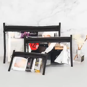 Perfect Life Transparent PVC Cosmetic & Toiletry Bag – Travel Makeup Organizer Pouch
