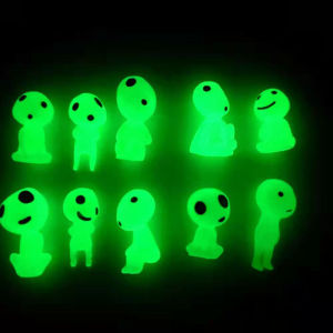 10pcs Luminous Elves Cute Fairy Garden Mini Figures Fish Tank Decor Kodama Glow in The Dark Figures Resin Micro Landscape Figure