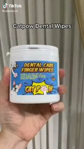 CATPOW Dental Care FINGER WIPES isi 50pcs - Sikat Gigi Kucing Anjing / Pembersih Gigi Anjing Sikat Gigi Anjing Kucing