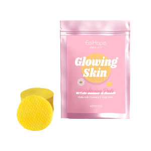 Eelhope Turmeric Kojic Acid Cleansing Pad Moisturizing Dry Improve Darkening Skin Shrink Pores Oil Control Face Exfoliating Pads