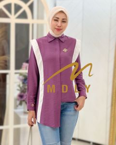 Kemeja Atasan Wanita Terbaru Eunby Shirt By Mdly special Ungu