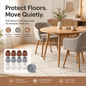 8/16PCS Silicone Table Foot Anti Slip Cover Furniture Foot Pad Seat Anti Slip Rubber Cover Table And Chair Foot Pad Cover