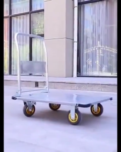 REAIM Trolley Cart Heavy Duty Foldable Hand Truck Trolley 500KG 1000KG Capacity Strong Thick Steel Aluminum Portable Push Cart 4 Wheel for Grocery Warehouse