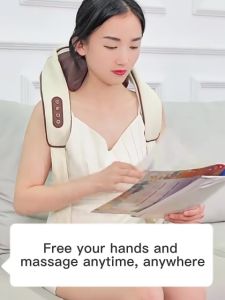 SG【READY STOCK】Wireless Multi-Function Shoulder Neck Massager Third Generation Clamp Kneading Trapezius Muscle Relax Hot Compress Neck Massager 按摩器