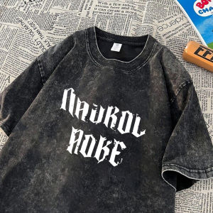 Áo Thun Cotton Nam Tay Ngắn Mùa Hè Thường Ngày Dáng Rộng in Họa Tiết Thời Trang Đường Phố Thường Ngày Thoáng Khí Thoải Mái