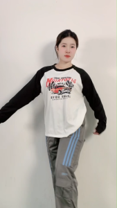 ชุดเซ็ตเสื้อแร็กแลน+กางเกงขายาว ชุดเซ็ตเท่ๆ ใส่แล้วไม่ร้อน