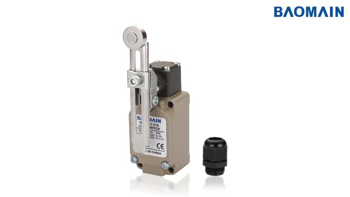 Baomain HL-5030 Limit Switch, Rotary Roller Lever Momentary, Adjustable Arm, 380V 10A, Dust & Oil Proof For Industrial Machinery