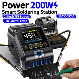 FNIRSI DWS-200 200W Rework Soldering Station C210/C245 Handle with Soldering Helping Hand Electronic Welding Repair Solder Tools