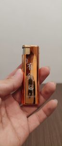 Windproof lighter/打火机/暴富有钱防风打火机/金属外壳/可以充gas