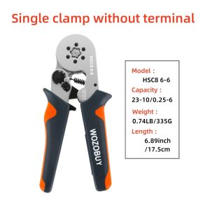 Ferrule Crimping Tool Or Tool Kit AWG23-10 Self-Adjusting Ratcheting Hexagonal Crimping Pliers For Insulated Wire End Terminals