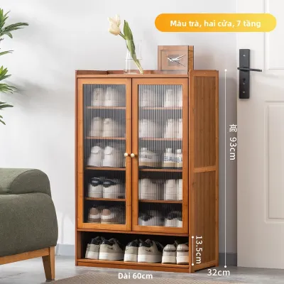 Tủ Giày Tre Chống Bụi Đơn Giản Ổn Định Khu Vực Nhập Cửa