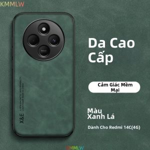 Ốp Điện Thoại Từ Tính Gắn Xe Hơi Cho Redmi 14C 4G Chống Sốc Chống Vân Tay Chất Liệu Nhựa Bao Da Vỏ Bảo Vệ