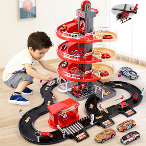 YUERBAO | Fire Truck Toy Car Set Tracks Birthday Gift for Toddlers