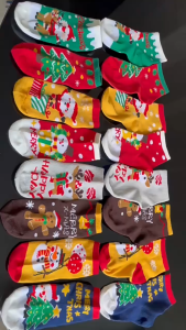 Combo Tất Giáng Sinh Họa Tiết Dễ Thương - Tất Noel Ấm Áp Cho Người Lớn & Trẻ Em LILA S4TNO115