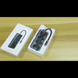 Type-C Hub Converter Docking Station 8 IN 1 Multi-function Converter 100Mbps Ethernet RJ45 USB 3.0 2.0 PD Fast Charging SD & TF Card Reader Hundred Megabit Ethernet Fast Data Transfer