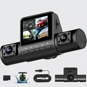 4 Lens Dash Cam 1080P Full HD Wide Angle Loop Recording Button Control IPS Screen Car Camera Vehicle Recorder