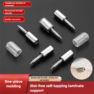 10Set Cross Self-tapping Screw with Rubber Sleeve Laminate Support Homemade Wardrobe Cabinet Glass Hard Nonslip Partition Nail
