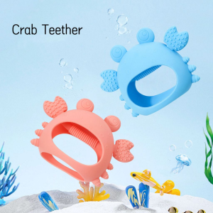 Baby Crab Teething Toys Newborn Food Grade Silicone Nursing Teethers
