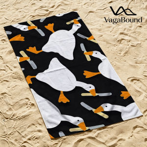 Knife-Wielding Geese Quick Drying Beach Towels Ultra Lightweight Fast-drying Super Absorbent It is a must-have item for summer