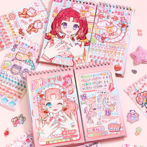 Nail Salon Sticker Book Creative Girl Nail Art DIY Sticker Book Scene Makeup Book New Year Gift