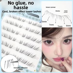 No Glue Needed Fake Eyelashes Womens Cool Style Self-Adhesive Easy to Use Natural Looking Dense Curly Waterproof Sweatproof