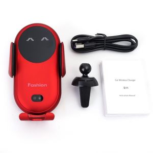 50W Wireless Car Charger Phone Mount Smart Sensor Air Vent Automatic Clamping Phone Holder for iPhone Samsung