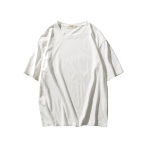 Washed American Style Mens Short Sleeve T-Shirt Summer Vintage Couples Top Half Sleeve Body Fit Cotton Hip Hop T-Shirt