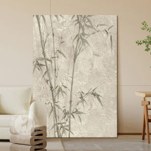 New Chinese Style Living Room Decorative Artwork Bamboo Floor Standing Painting Modern Minimalist Entrance Tea Room Wall Art