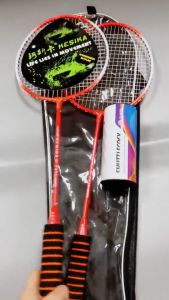 Badminton Racket Training Durable 2pcs Double Racket With 3 Shuttlecock Badminton For Beginner
