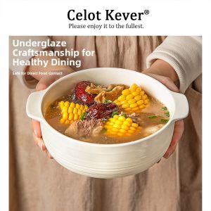 Double Handle Soup Bowl Home Use