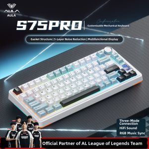 AULA | Wireless Bluetooth Tri-Mode Gaming and Office Mechanical Keyboard Gasket Structure