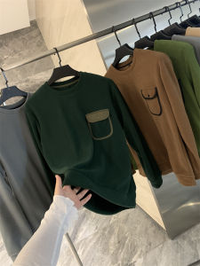 Áo Nỉ Nam Cổ Tròn Có Túi in BLUE Mùa Thu Thường Ngày Phong Cách Đường Phố Trẻ Trung Thoải Mái Thoáng Khí