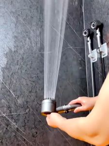 Kepala Hand Shower Sower Handshower Pancuran Kamar Mandi Turbo Bertekanan Tinggi Hitam Elegan Premium
