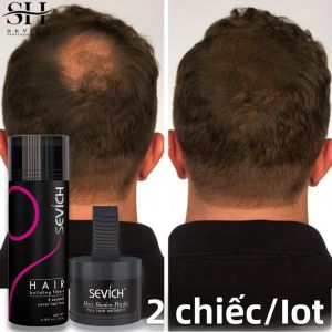 Bộ Phấn Che Chân Tóc 2 Chiếc 25G Keratin Hair Fiber + 4G Phấn Che Chân Tóc Đen Chống Thấm Nước Che Phủ Tóc Rụng