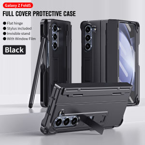 For Samsung Galaxy Z Fold 7 6 5 4 3 Case with Stand Glass Film Protection Cover With Pen And Hinge