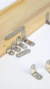เหล็กฉากยึดมุม ยึดมุม DIY ยึดมุมไม้ ไม้พาเลท DIY เหล็กฉากตัวL เหล็กฉากเจาะรู 50ชิ้น/แพ็ค
