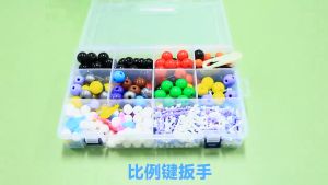 Ball and stick model of high school chemistry inorganic organic proportional molecular structure set one